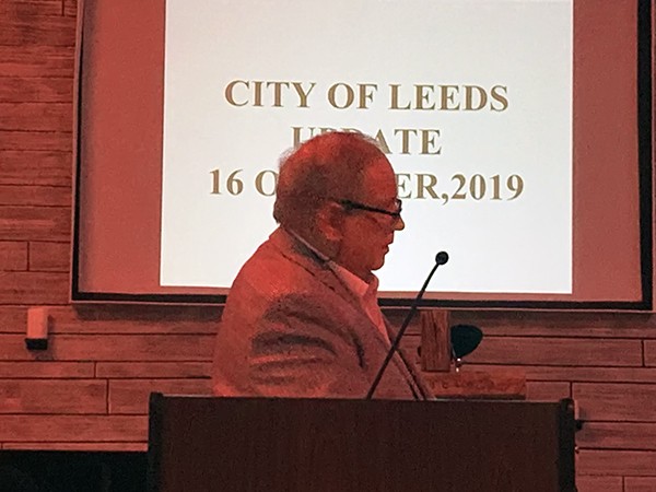 Mayor David Mayor gave the State of the City Address at the October Leeds Area Chamber of Commerce luncheon to update attendees on what’s happening in Leeds