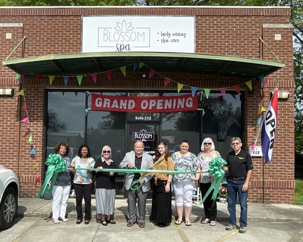 The City of Leeds and Leeds Area Chamber of Commerce conducted a ribbon cutting with the owners to celebrate the opening of Blossom Spa.  This