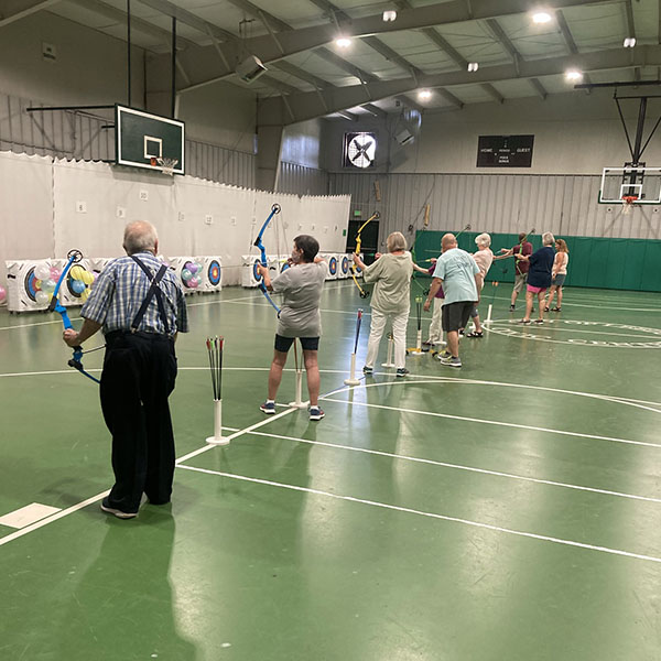 The Seniors ended July with a bang – popping balloons with bow and arrow. Thank you to Mr. Caffee and Mrs. McDill for the archery instruction!