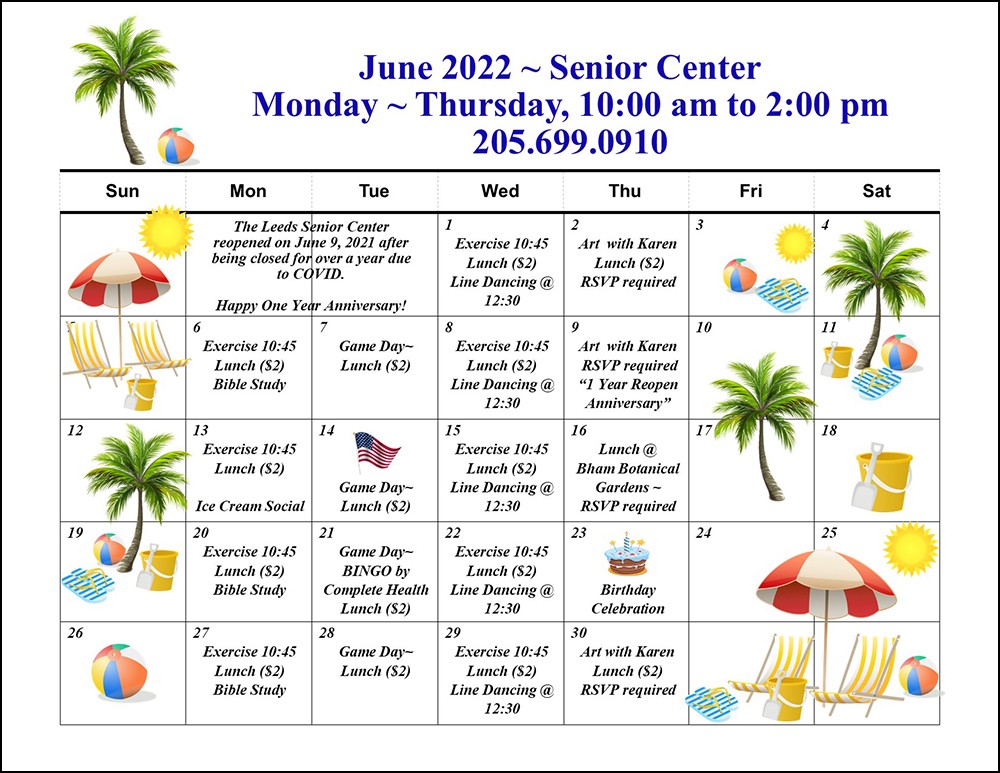 Senior Calendar June '22