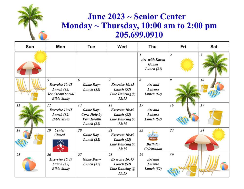 Senior Calendar June 23