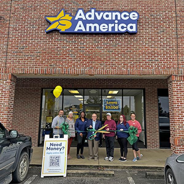 Leeds Area Chamber of Commerce and City of Leeds held a ribbon cutting at Advance America Leeds on Friday. Leeds Mayor David Miller cut the